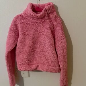 All in Motion Pink Fleece Cowl Neck Top